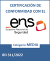 Certificación de conformidad ENS